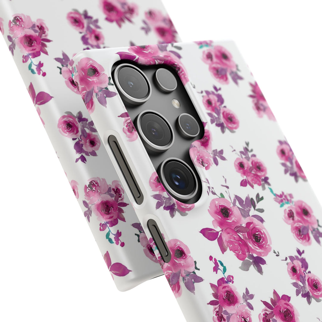 Sleek Snap Flowers Gift for Her Cute Phone Case for iPhone 16 15 14 13 12 11 X Xs Max Xr Pro Plus Samsung Galaxy S24 S23 S22 S21 S20 Ultra