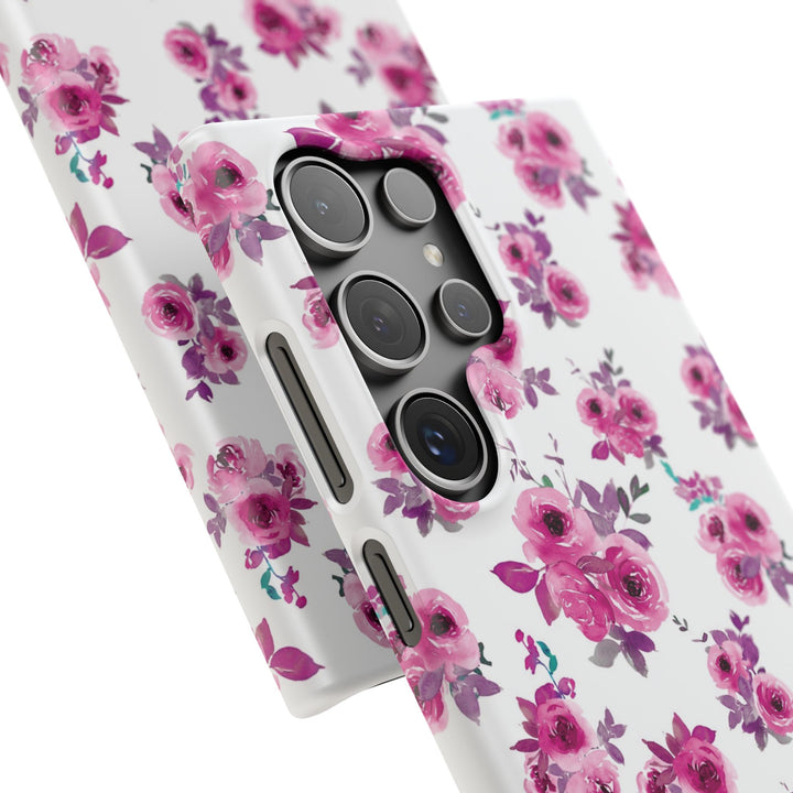 Sleek Snap Flowers Gift for Her Cute Phone Case for iPhone 16 15 14 13 12 11 X Xs Max Xr Pro Plus Samsung Galaxy S24 S23 S22 S21 S20 Ultra