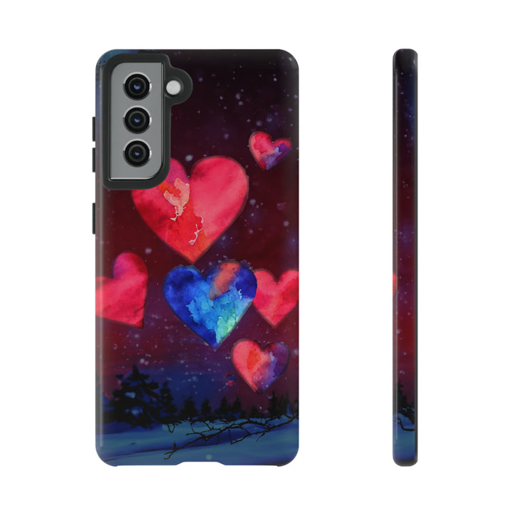 Cute Samsung Phone Case | Aesthetic Samsung Phone Case | Galaxy S23, S22, S21, S20 | Luxury case, Rising Hearts Night Phone Case - Studio40ParkLane