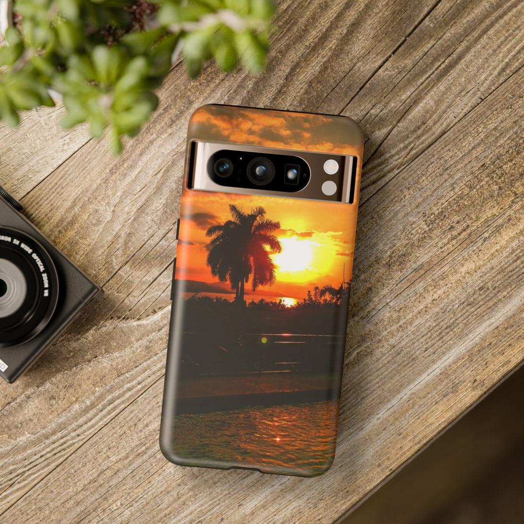 Cute Samsung Case | Cool Iphone Case | Summer Jamaica Pool Sunset, Samsung S24, S23, S22, S21, IPhone 15 Case | Iphone 14 Case, Iphone 13 Case - Studio40ParkLane