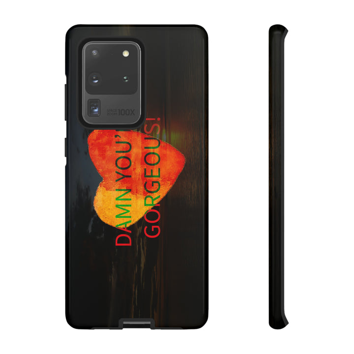 Cute Samsung Phone Case | Aesthetic Samsung Phone Case | Sunset Heart | Galaxy S23, S22, S21, S20 | Luxury Double Layer | Cool - Studio40ParkLane