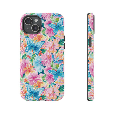 Premium Tough Butterflies Flowers Cute Phone Cases for Samsung S24, S23, S22, S21, S20, Plus and Ultra, Iphone 16 Pro Max,15, 14, 13, 12, 11, 10