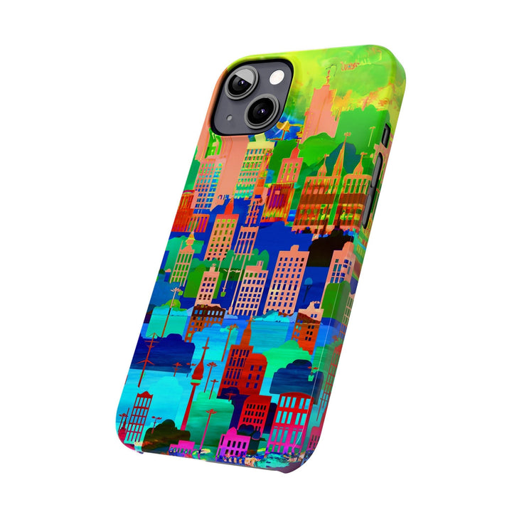 Slim Cute Phone Cases for Iphone - | iPhone 15 Case | iPhone 15 Pro Max Case, Iphone 14 Case, Iphone 14 Pro Max, Iphone 13, Summer City Skyline - Studio40ParkLane
