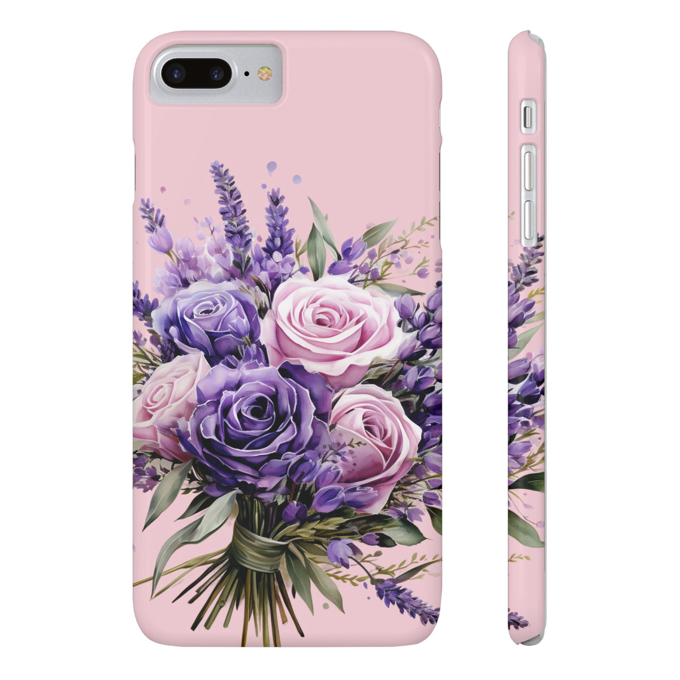 Slim Lavender Bouquet Flowers Cute Phone Cases for Iphone 16 Pro Max | iPhone 15 Case | iPhone 15 Pro Max Case, Iphone 14, Iphone 14 Pro Max, Iphone 13 12 11 8 7