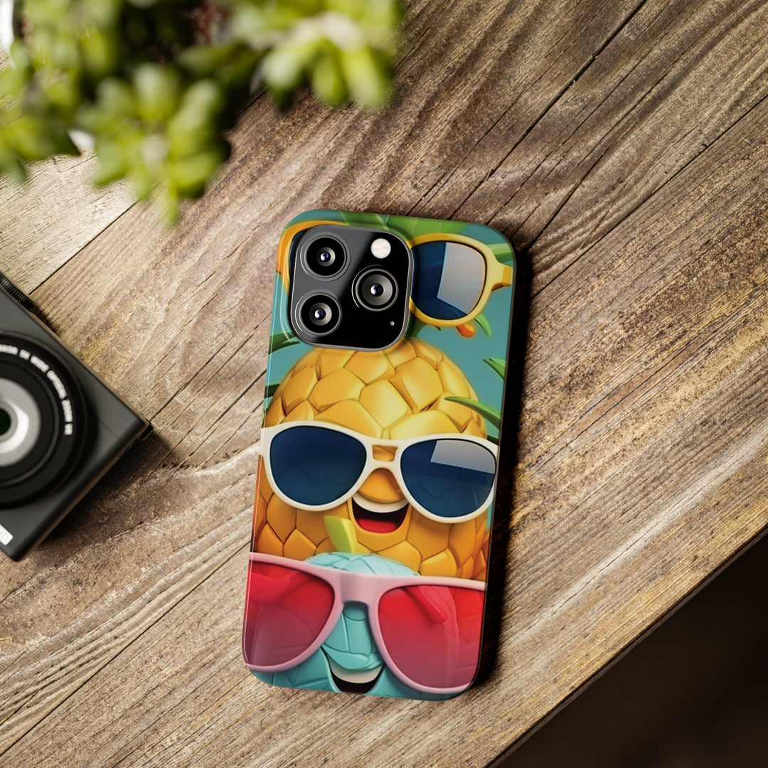 Slim Cute Phone Cases for Iphone - | iPhone 15 Case | iPhone 15 Pro Max Case, Iphone 14 Case, Iphone 14 Pro Max, Iphone 13, Summer Pineapple Fruit - Studio40ParkLane
