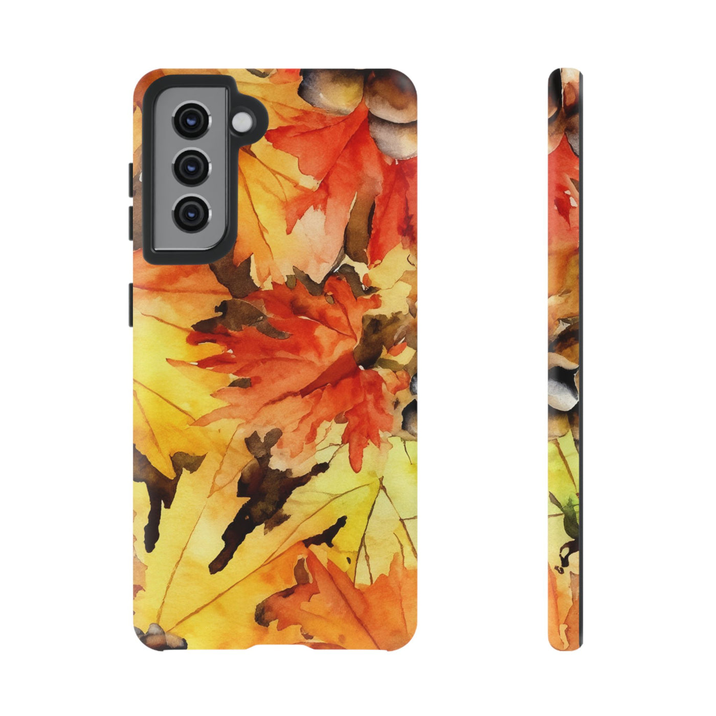 Impact Resistant, Fall Leaves, Cute Phone Cases for Samsung S24, S23, S22, S21, IPhone 15 pro Iphone 14 pro Iphone 13 IPhone 12 Iphone 11