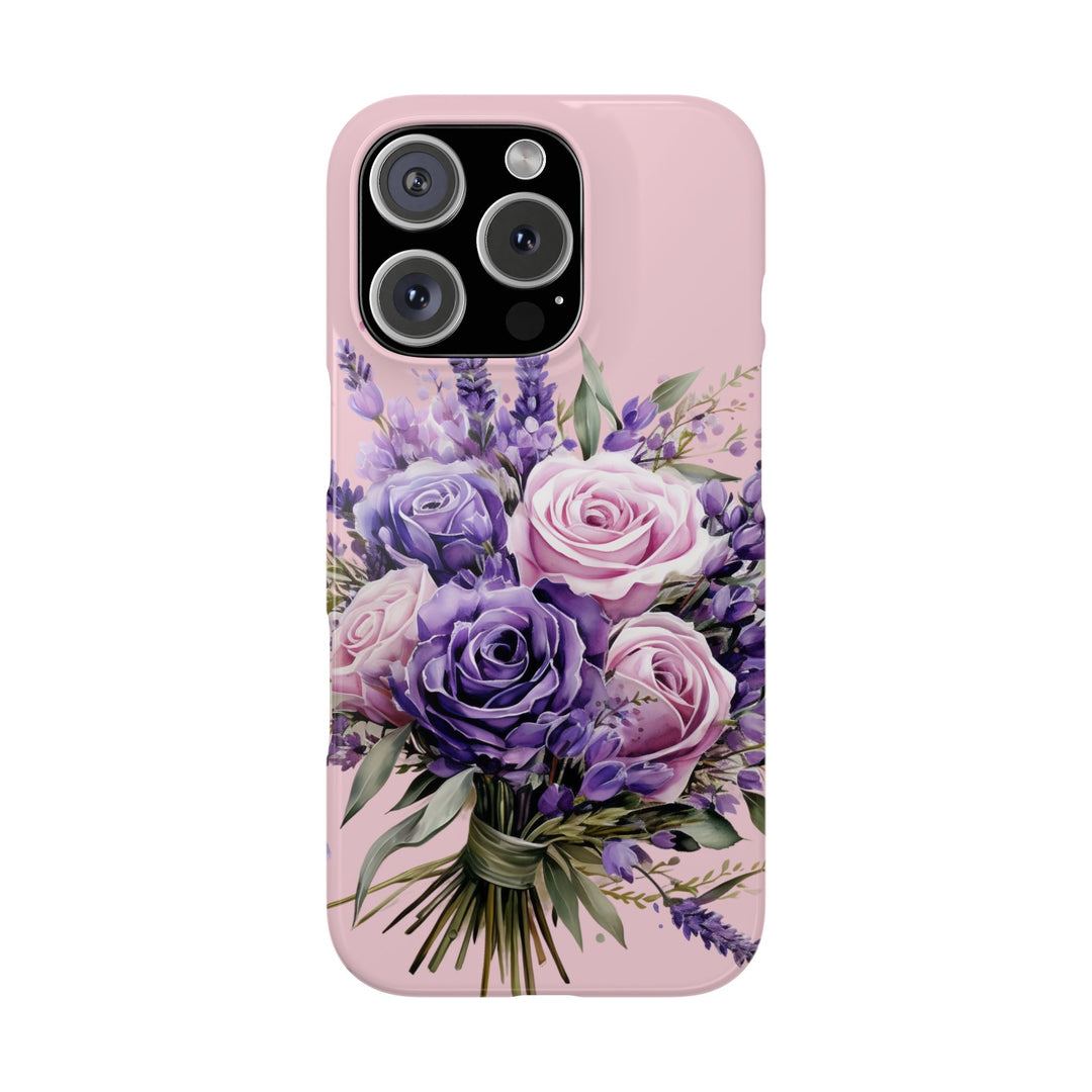 Slim Lavender Bouquet Flowers Cute Phone Cases for Iphone 16 Pro Max | iPhone 15 Case | iPhone 15 Pro Max Case, Iphone 14, Iphone 14 Pro Max, Iphone 13 12 11 8 7 - Studio40ParkLane