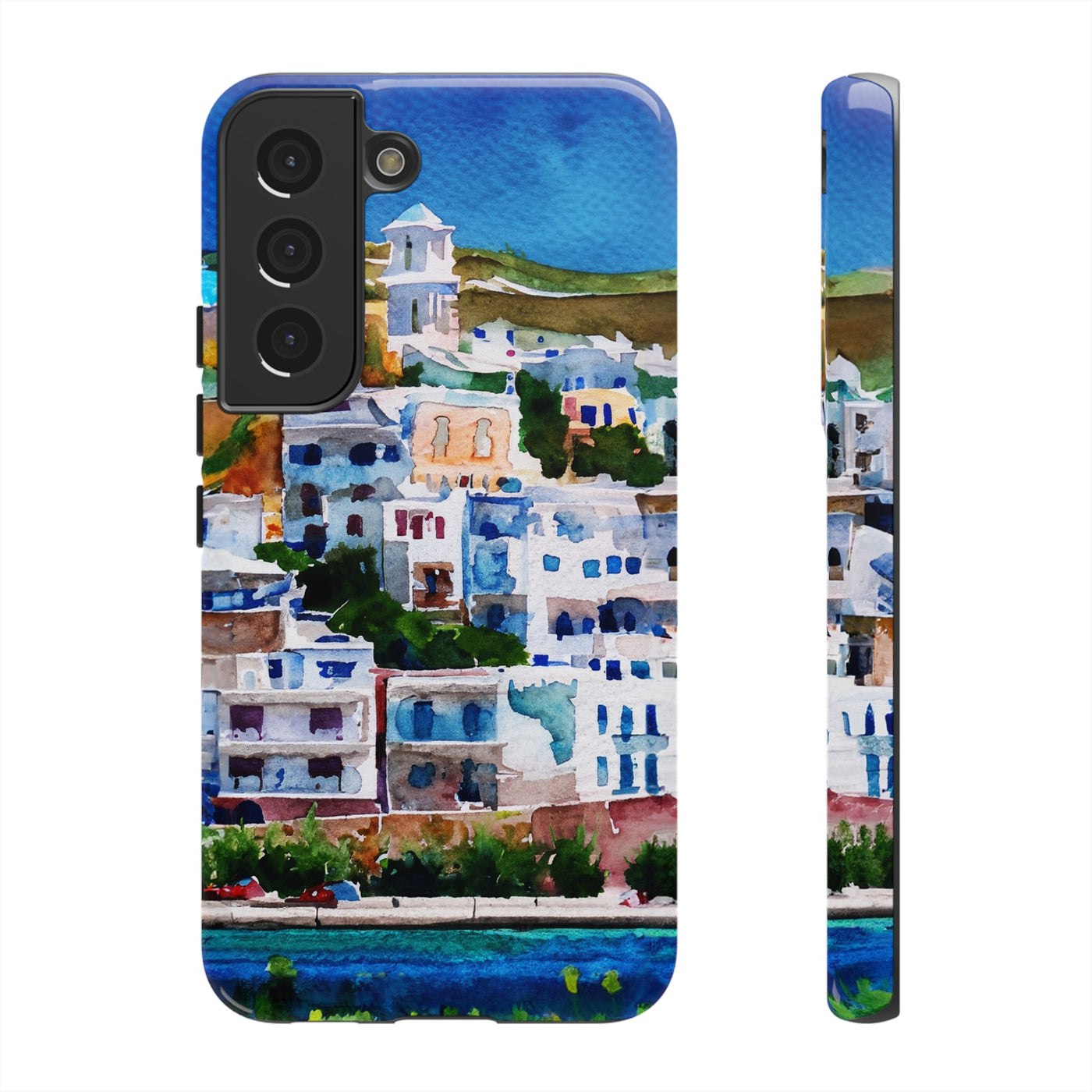 Impact Resistant, Greece House, Cute Phone Cases for Samsung S24, S23, S22, S21, IPhone 15 pro Iphone 14 pro Iphone 13 IPhone 12 Iphone 11