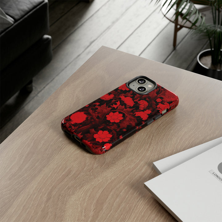 Cool Phone Case | Red Flowers, For iPhone 15 Case | iPhone 15 Pro Case, Iphone 14 Case, Iphone 14 Pro Max Case, Protective Iphone Case - Studio40ParkLane