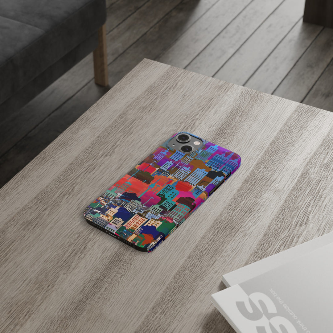 Slim Cute Phone Cases for Iphone - | iPhone 15 Case | iPhone 15 Pro Max Case, Iphone 14 Case, Iphone 14 Pro Max, Iphone 13, Summer Big City - Studio40ParkLane
