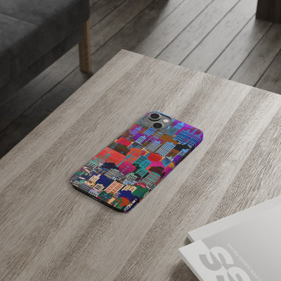 City Skyline Mosaic Slim Cute Phone Cases for Iphone | iPhone 15 Case | iPhone 15 Pro Max Case, Iphone 14, Iphone 14 Pro Max, Iphone 13, 12