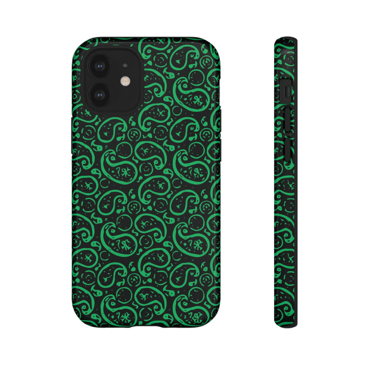 Cute IPhone Case | iPhone 15 Case | iPhone 15 Pro Max Case, Iphone 14 Case, Iphone 14 Pro Max Case IPhone Case for Art Lovers, Paisley Green - Studio40ParkLane