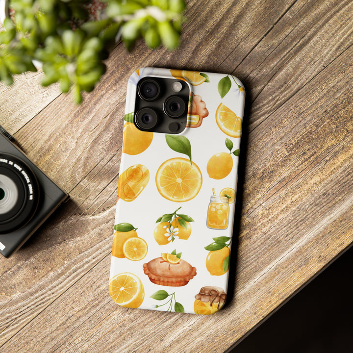 Slim Cute Phone Cases for Iphone - | iPhone 15 Case | iPhone 15 Pro Max Case, Iphone 14 Case, Iphone 14 Pro Max, Iphone 13, Summer Fruit Lemon - Studio40ParkLane