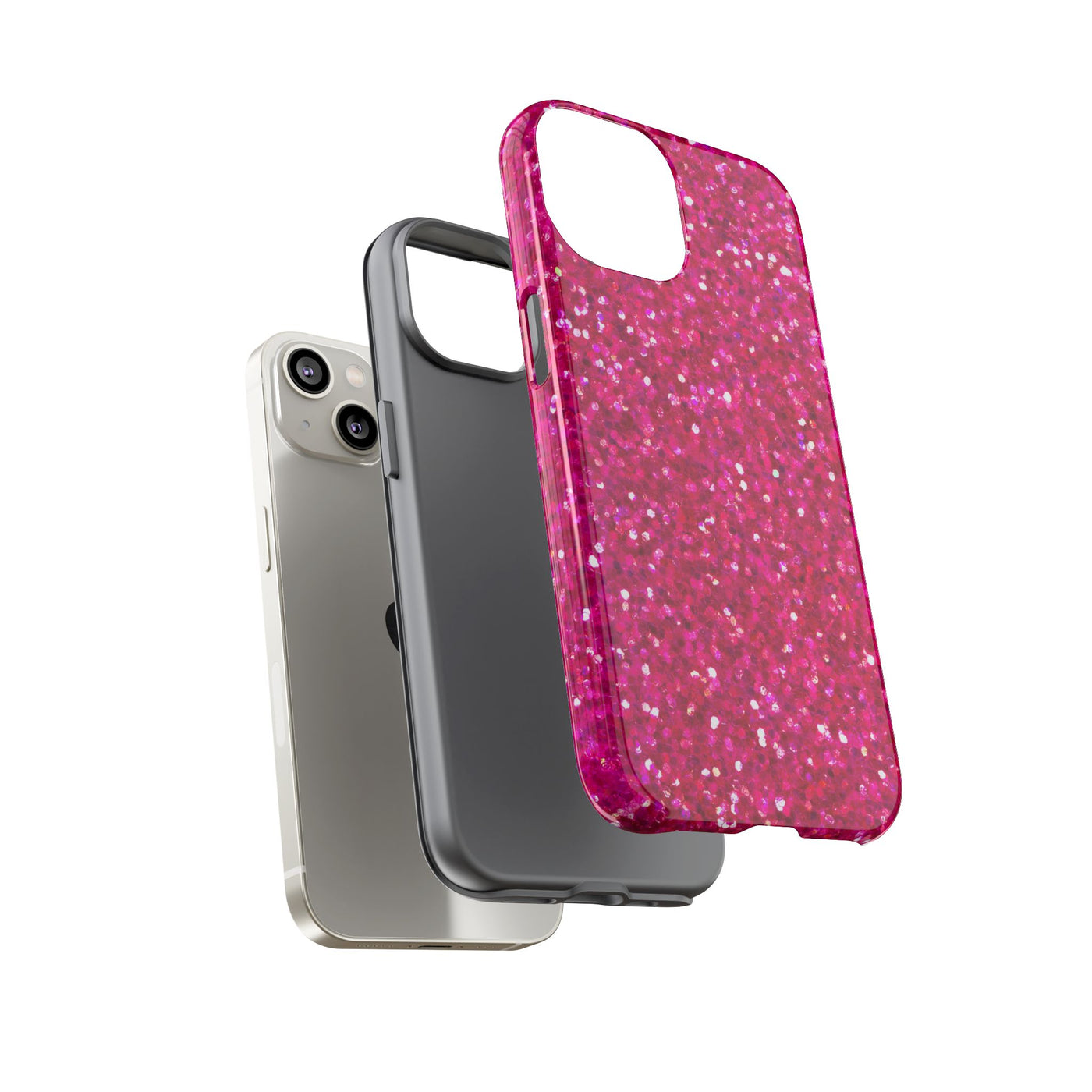 Pink Glitter Cute Phone Case, for IPhone 16 pro Max | Iphone 15, Iphone 14, IPhone 13 Case, 11 8 7, Samsung Galaxy S24, S23, S22, S21, 2 Layer Protection