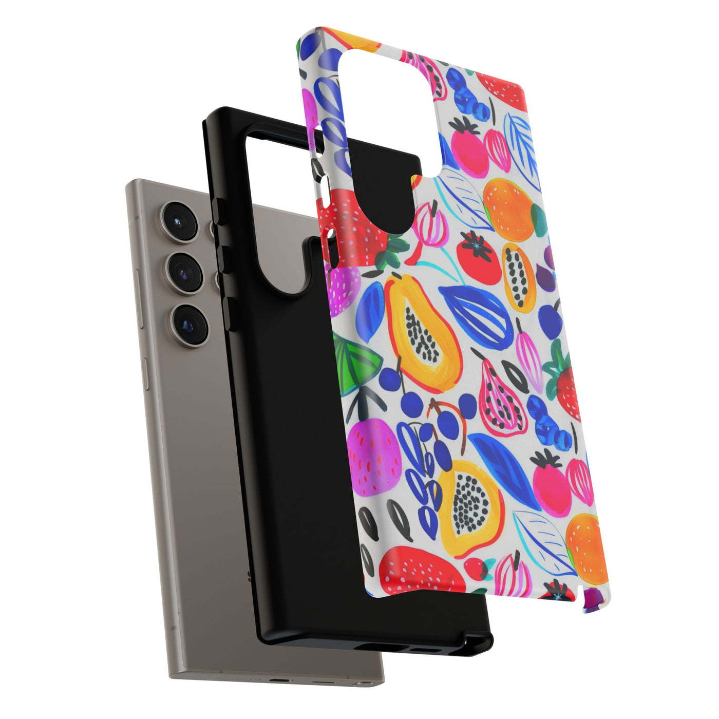 Cute Samsung Phone Case | Aesthetic Samsung Phone Case | Galaxy S23, S22, S21, S20 | Summer Fruit Cocktail, Protective Phone Case