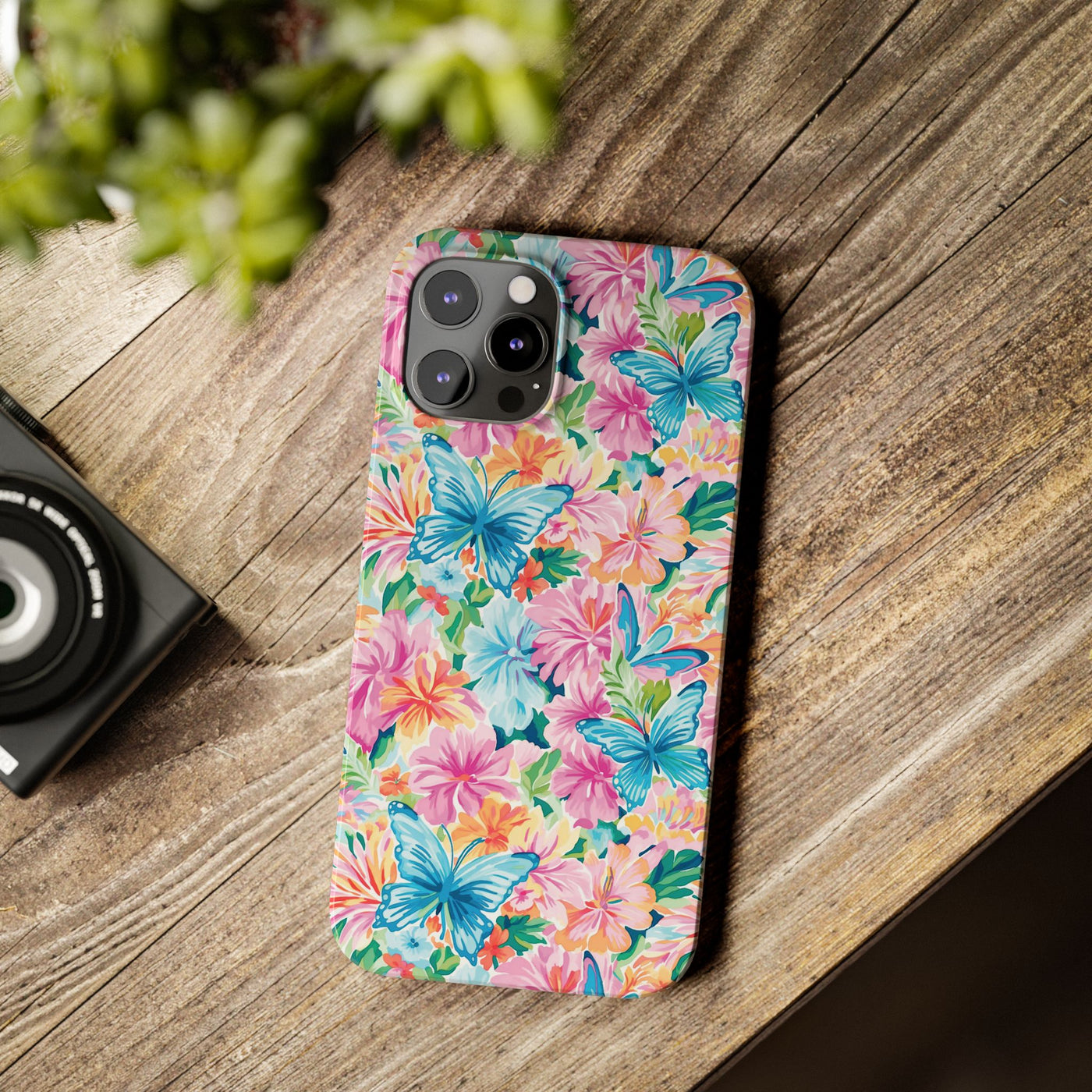 Slim Butterflies Flowers Gift for Her Cute Phone Cases for Iphone 16 Pro Max | iPhone 15 Case | iPhone 15 Pro Max Case, Iphone 14, 13, 12, 11, 10, 8, 7