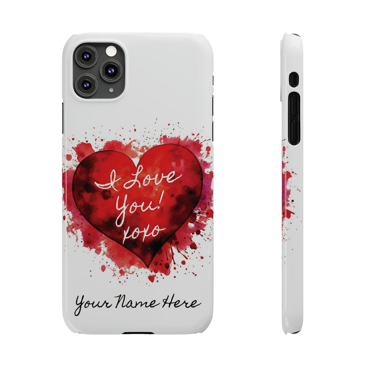 Slim Personalized Slim Cute iPhone Cases - | iPhone 15 Case | iPhone 15 Pro Max Case, Iphone 14 Case, Iphone 14 Pro Max, Iphone 13, Valentine Heart Love - Studio40ParkLane