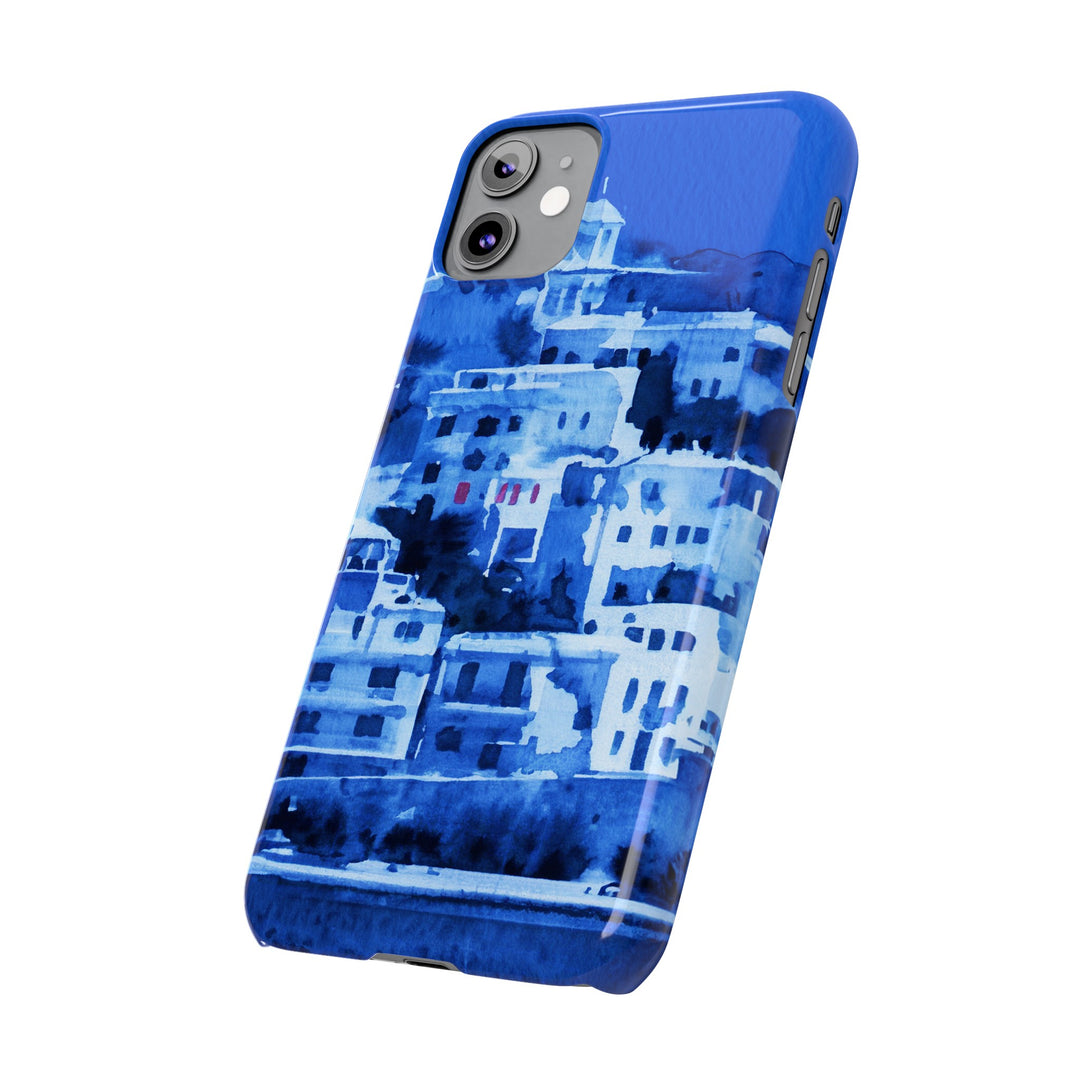 Slim Cute Phone Cases for Iphone | iPhone 15 Case | iPhone 15 Pro Max Case, Iphone 14, Iphone 14 Pro Max, Iphone 13, Greek Island Blue - Studio40ParkLane