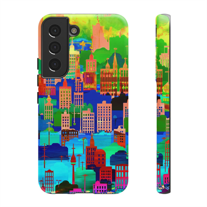 Cute Samsung Case | Cool Iphone Case | Summer City Skyline, Samsung S24, S23, S22, S21, IPhone 15 Case | Iphone 14 Case, Iphone 13 Case - Studio40ParkLane