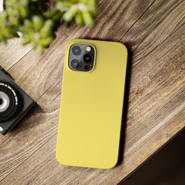 Slim Light Yellow Gift for Her Aesthetic Cute Phone Case for Iphone 16 - | iPhone 15 Pro Max Case | iPhone 14 Case 13 12 11 10 9 8 7 - Studio40ParkLane