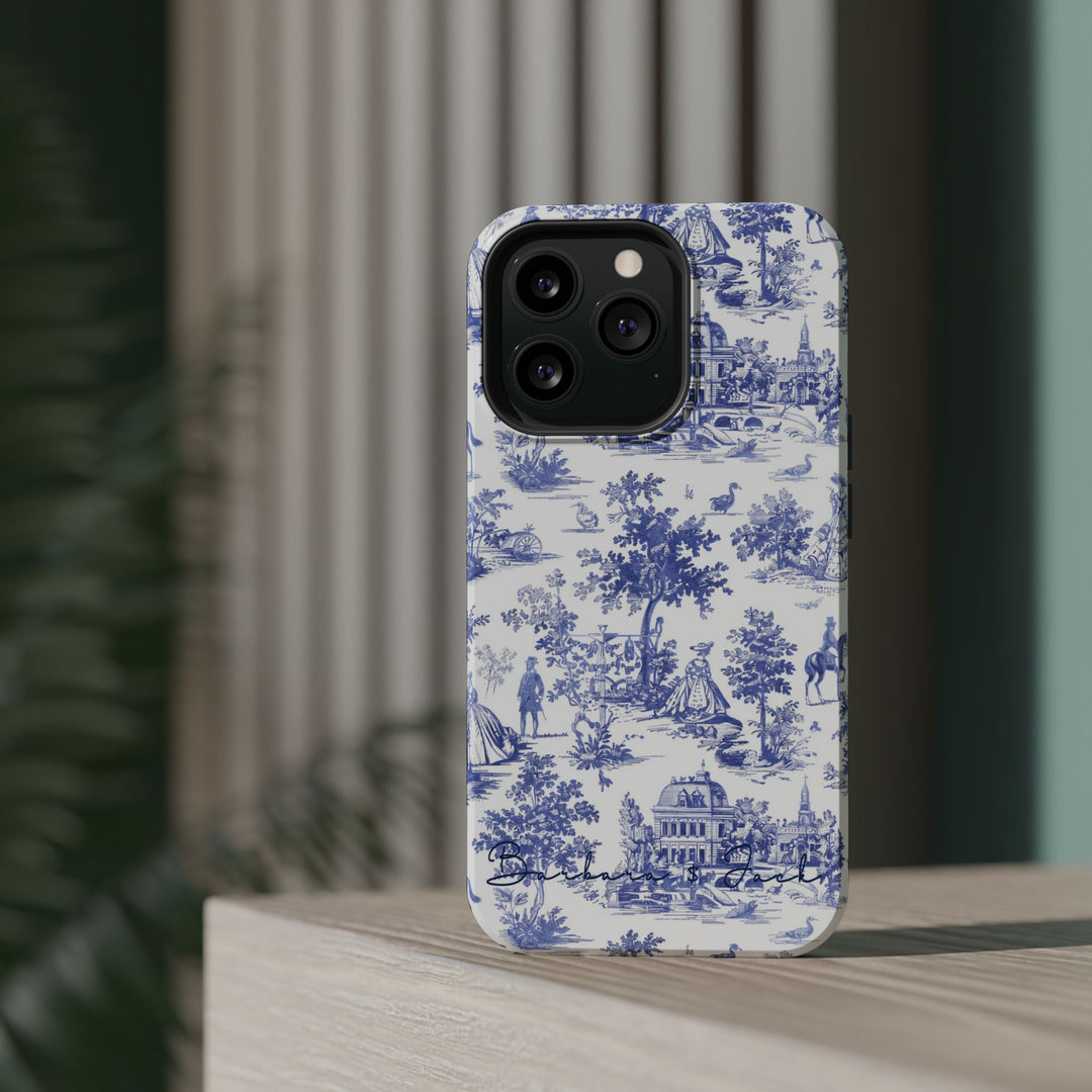 Magsafe French Toile Personalized Initial Custom Gift Cute Phone Cases for Iphone 16 Pro Max | iPhone 15, Pro Max Case, Iphone 14, 13, 12, 11, 10 - Studio40ParkLane