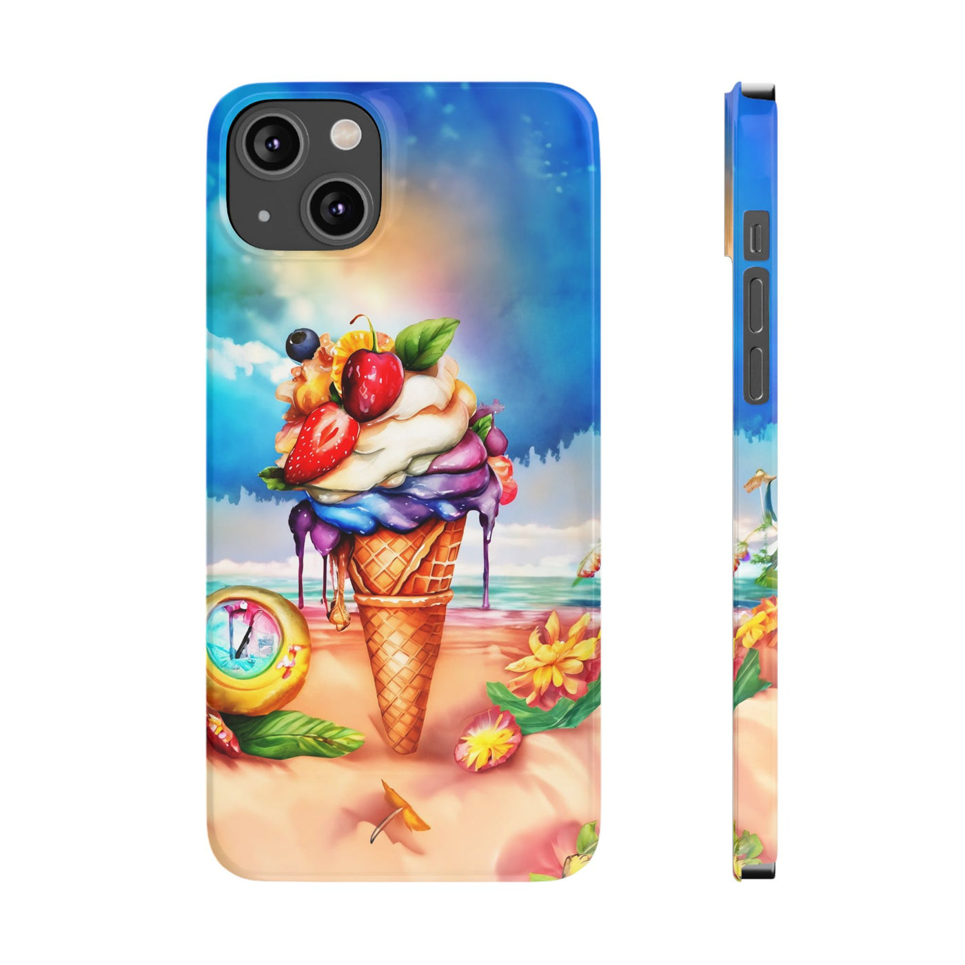 Summer Ice Cream Cone Slim Cute Phone Cases for Iphone  | iPhone 15 Case | iPhone 15 Pro Max Case, Iphone 14, Iphone 14 Pro Max, Iphone 13