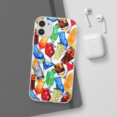 Cute Flexi Phone Cases, For Iphones and Samsung Galaxy Phones, Tropical Summer Fruit Cocktails, Galaxy S23 Phone Case, Samsung S22 Case, Samsung S21, Iphone 15, Iphone 14, Iphone 13