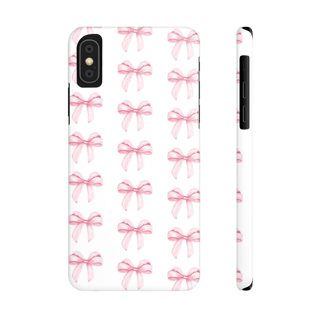 Slim Pink Bows Cute Phone Cases for Iphone 16 Pro Max | iPhone 15 Case | iPhone 15 Pro Max Case, Iphone 14, Iphone 14 Pro Max, Iphone 13 12 11 8 7 - Studio40ParkLane