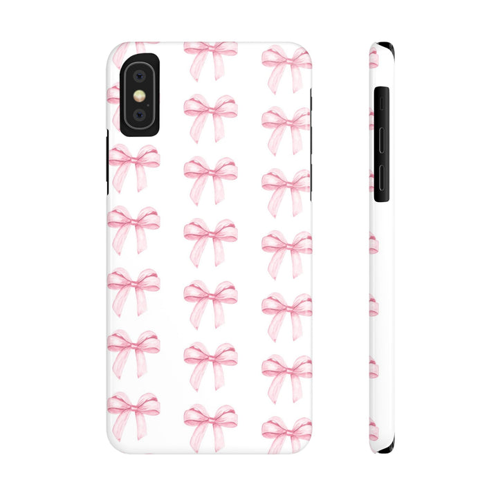 Slim Pink Bows Cute Phone Cases for Iphone 16 Pro Max | iPhone 15 Case | iPhone 15 Pro Max Case, Iphone 14, Iphone 14 Pro Max, Iphone 13 12 11 8 7 - Studio40ParkLane