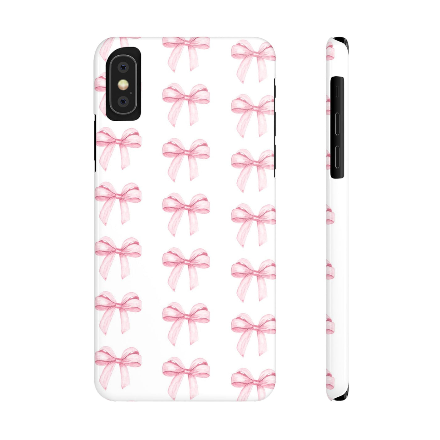 Slim Pink Bows Cute Phone Cases for Iphone 16 Pro Max | iPhone 15 Case | iPhone 15 Pro Max Case, Iphone 14, Iphone 14 Pro Max, Iphone 13 12 11 8 7