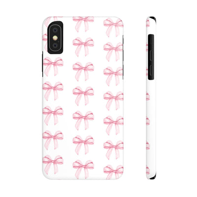 Slim Pink Bows Cute Phone Cases for Iphone 16 Pro Max | iPhone 15 Case | iPhone 15 Pro Max Case, Iphone 14, Iphone 14 Pro Max, Iphone 13 12 11 8 7