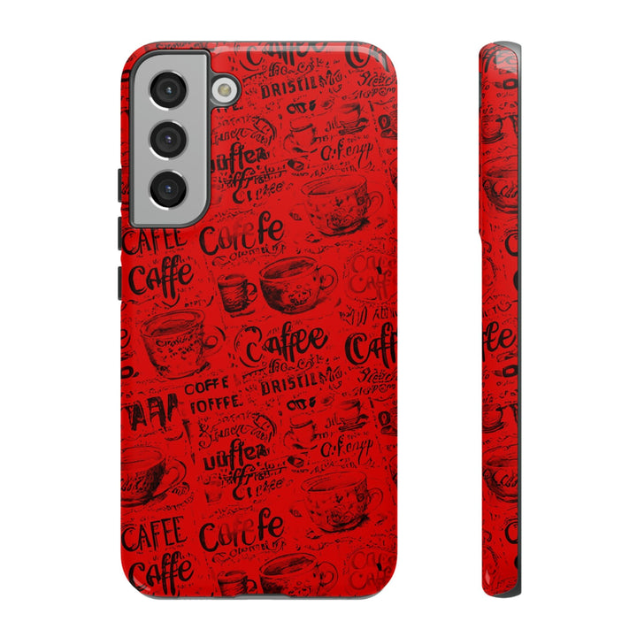 Cute Samsung Phone Case | Aesthetic Samsung Phone Case | Galaxy S23, S22, S21, S20 | Red Black Coffee, Protective Phone Case - Studio40ParkLane