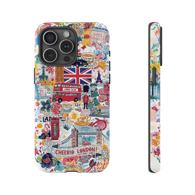 London England Coquette Collage Tough Premium Phone Case - For iPhone 17 Pro Max iPhone 16 Pro iPhone 15 Iphone 14 Plus 13 Pro 12 11 10 XR - Studio40ParkLane
