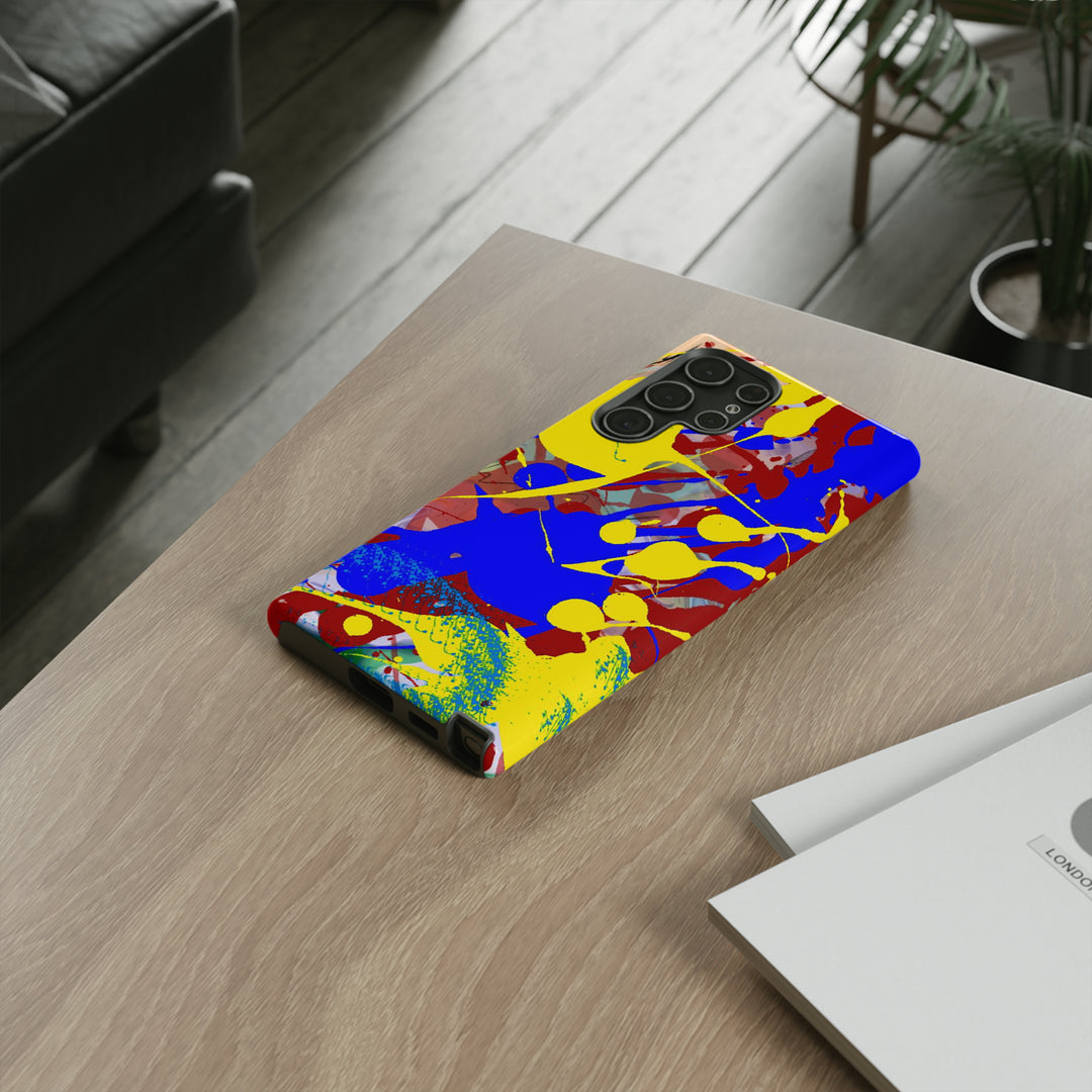 Samsung Galaxy Phone Case | Galaxy S23, S22, S21, S20 | Luxury Case Double Layered | Impact Resistant | Fashionable - Paint Spill 2 - Studio40ParkLane