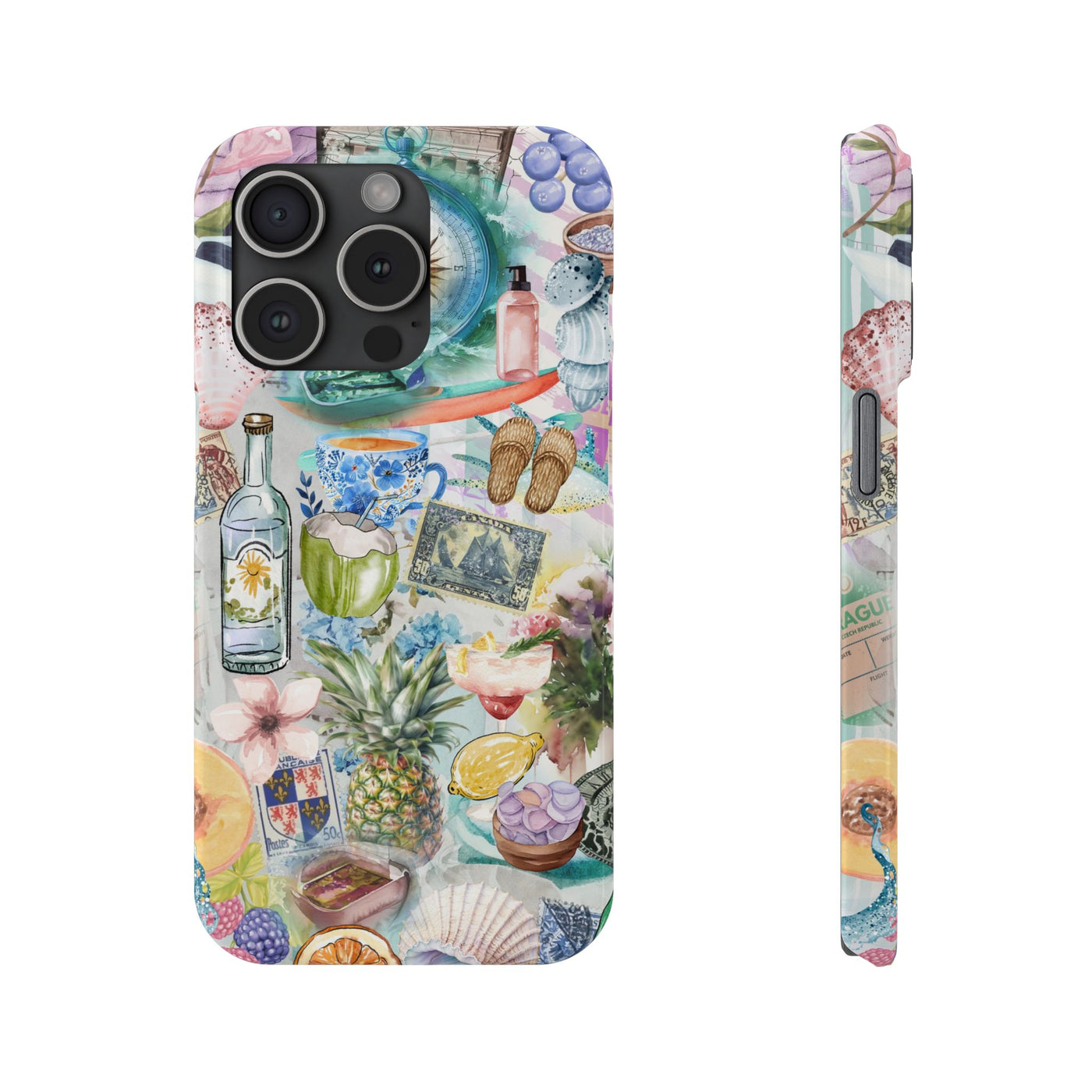 Travel Coquette Collage Slim Cute Phone Cases for Iphone  | iPhone 15 Case | iPhone 15 Pro Max Case, Iphone 14, Iphone 14 Pro Max, Iphone 13