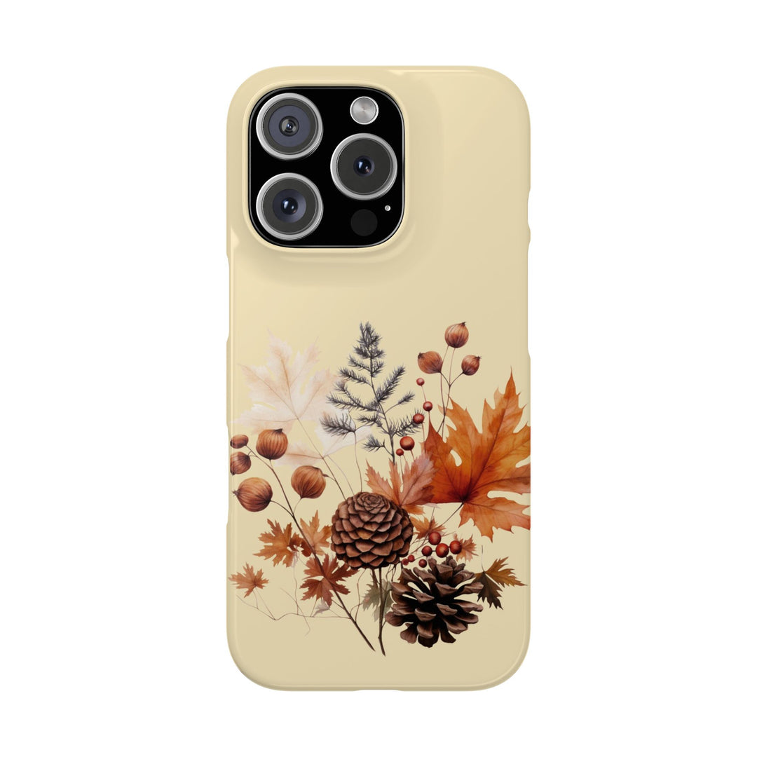 Slim Fall Leaves Foliage Cute Phone Cases for Iphone 16 | iPhone 15 Case | iPhone 15 Pro Max Case, Iphone 14, Iphone 14 Pro Max, Iphone 13, Slim Mom Dad Gift - Studio40ParkLane