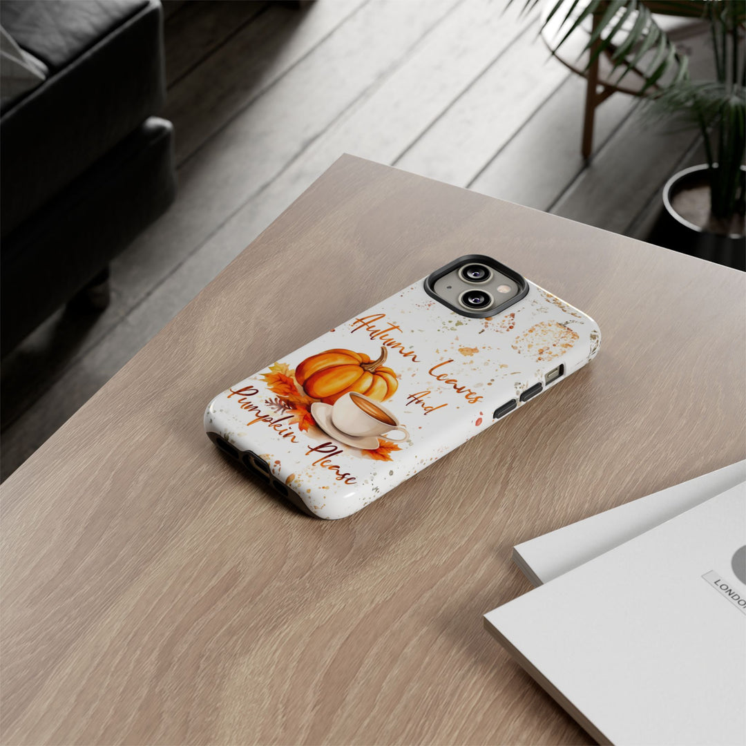 Impact Resistant, Fall Leaves Pumpkin Pie, Cute Phone Cases for Samsung S24, S23, S22, S21, IPhone 15 pro Iphone 14 pro Iphone 13 IPhone 12 Iphone 11 - Studio40ParkLane