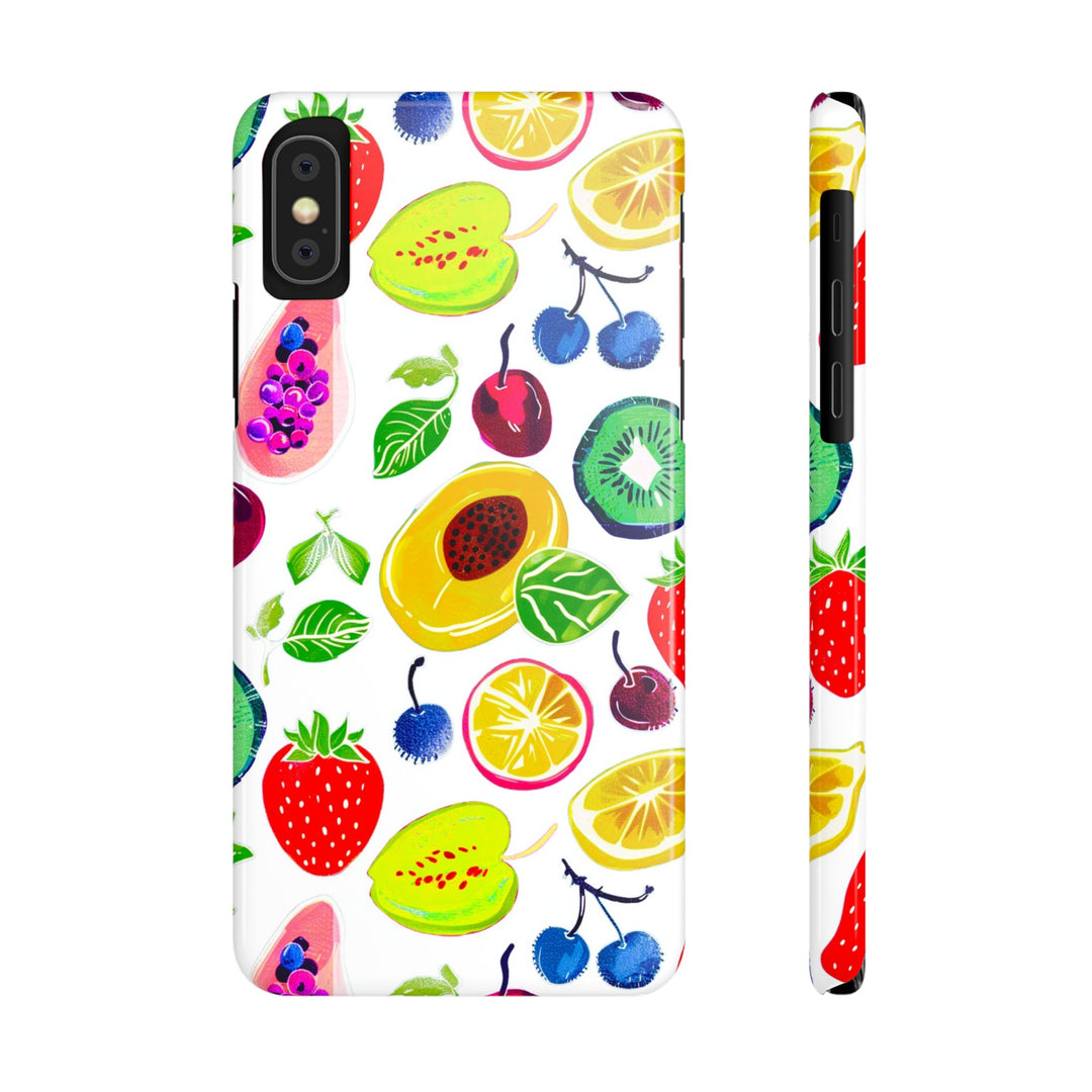 Slim Cute Phone Cases for Iphone | iPhone 15 Case | iPhone 15 Pro Max Case, Iphone 14, Iphone 14 Pro Max, Iphone 13, Summer Fruit Mix - Studio40ParkLane