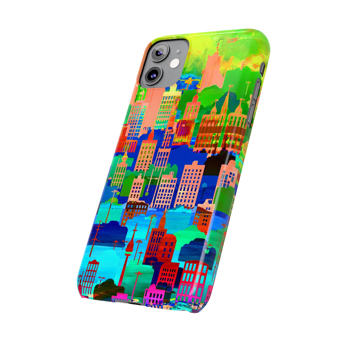 Slim Cute Phone Cases for Iphone - | iPhone 15 Case | iPhone 15 Pro Max Case, Iphone 14 Case, Iphone 14 Pro Max, Iphone 13, Summer City Skyline