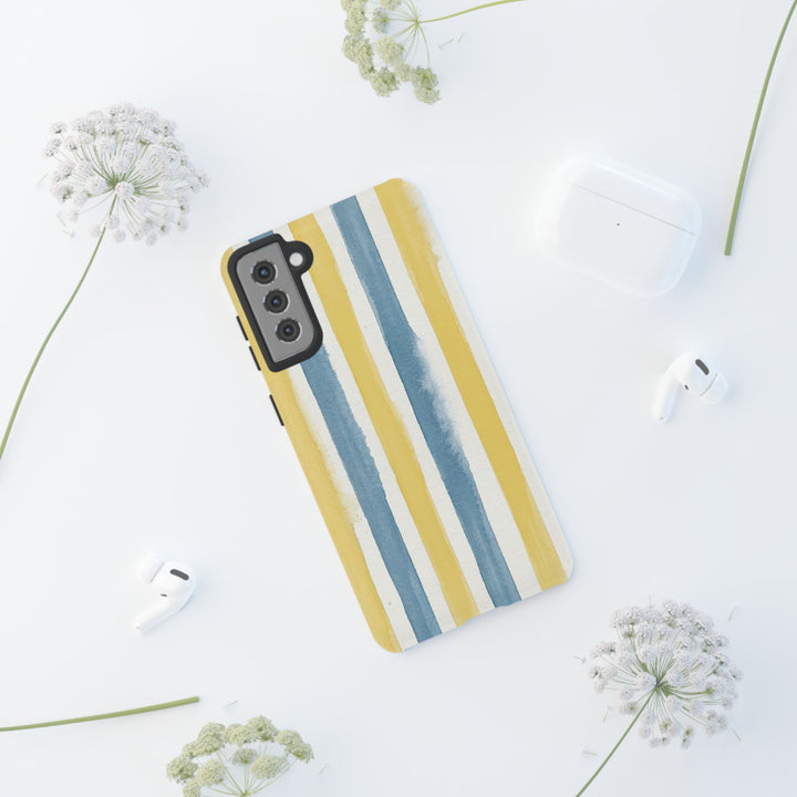 Tough Cute Yellow Stripes Phone Case, for IPhone 17 Pro Max | Iphone 17 Air, Iphone 16, IPhone 15, 14 13 12, Samsung Galaxy S26, S25, S24, S23 - Studio40ParkLane