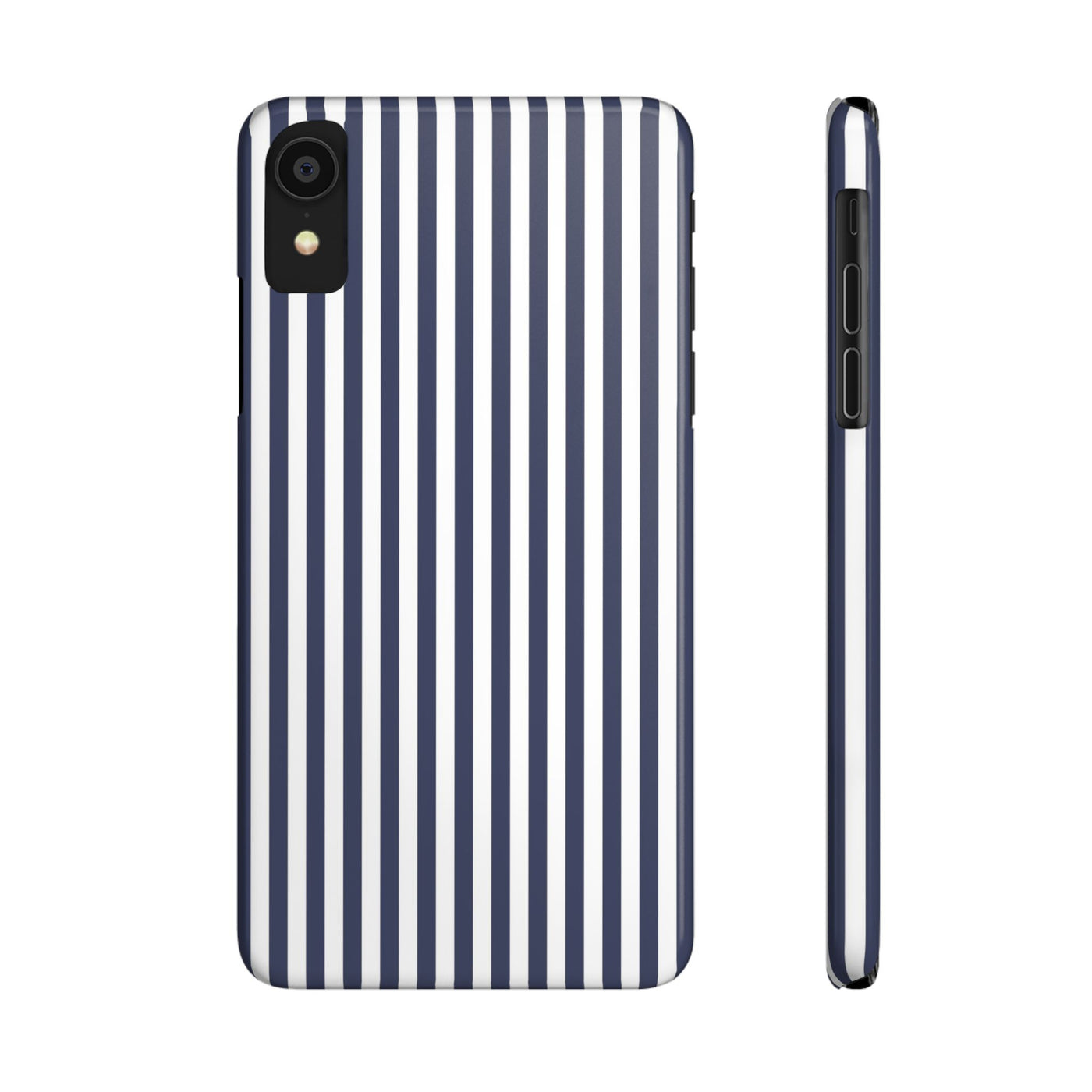 Slim Navy Blue Striped Cute Phone Case for Iphone 16 - | iPhone 15 Pro Max Case | iPhone 14 Case Iphone 13 12 11 10 9 8 7 XS X Gift for Her - Studio40ParkLane