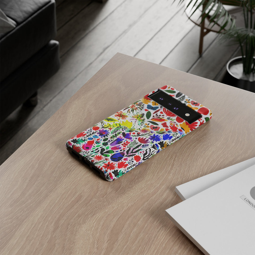 Impact Resistant, Colored Flowers, Cute Phone Cases for Samsung S24, S23, S22, S21, IPhone 15 pro Iphone 14 pro Iphone 13 IPhone 12 Iphone 11 - Studio40ParkLane