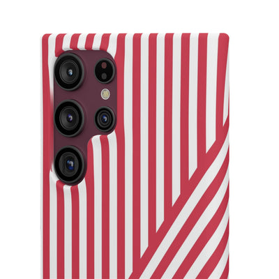 Aesthetic Winterberry Red Stripes Cute Phone Case Sleek Snap - For iPhone 17 Pro Max iPhone 16 Pro iPhone 15 Iphone 14 Plus 13 Pro 12 11 10 Gift - Studio40ParkLane