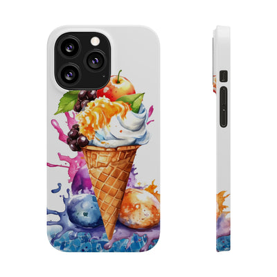 Slim Summer Ice Cream Cone Slim Cute Phone Cases for Iphone  | iPhone 15 Case | iPhone 15 Pro Max Case, Iphone 14, Iphone 14 Pro Max, Iphone 13