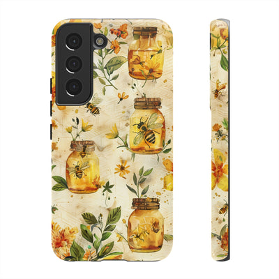 Impact Resistant, Honey Bees, Cute Phone Cases for Samsung S24, S23, S22, S21, IPhone 15 pro Iphone 14 pro Iphone 13 IPhone 12 Iphone 11