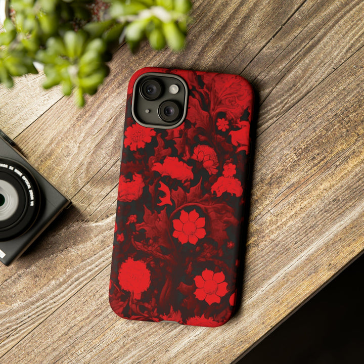 Cool Phone Case | Red Flowers, For iPhone 15 Case | iPhone 15 Pro Case, Iphone 14 Case, Iphone 14 Pro Max Case, Protective Iphone Case - Studio40ParkLane