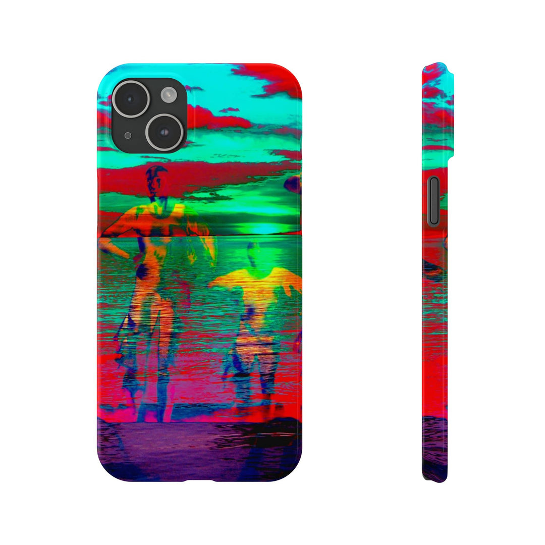 Slim Cute Phone Cases for Iphone - | iPhone 15 Case | iPhone 15 Pro Max Case, Iphone 14 Case, Iphone 14 Pro Max, Iphone 13, Sunset Mystery Dance - Studio40ParkLane