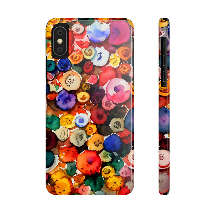 Slim Cute Phone Cases for Iphone | iPhone 15 Case | iPhone 15 Pro Max Case, Iphone 14, Iphone 14 Pro Max, Iphone 13, Colorful Buttons Abstract - Studio40ParkLane