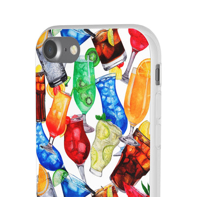 Cute Flexi Phone Cases, For Iphones and Samsung Galaxy Phones, Tropical Summer Fruit Cocktails, Galaxy S23 Phone Case, Samsung S22 Case, Samsung S21, Iphone 15, Iphone 14, Iphone 13