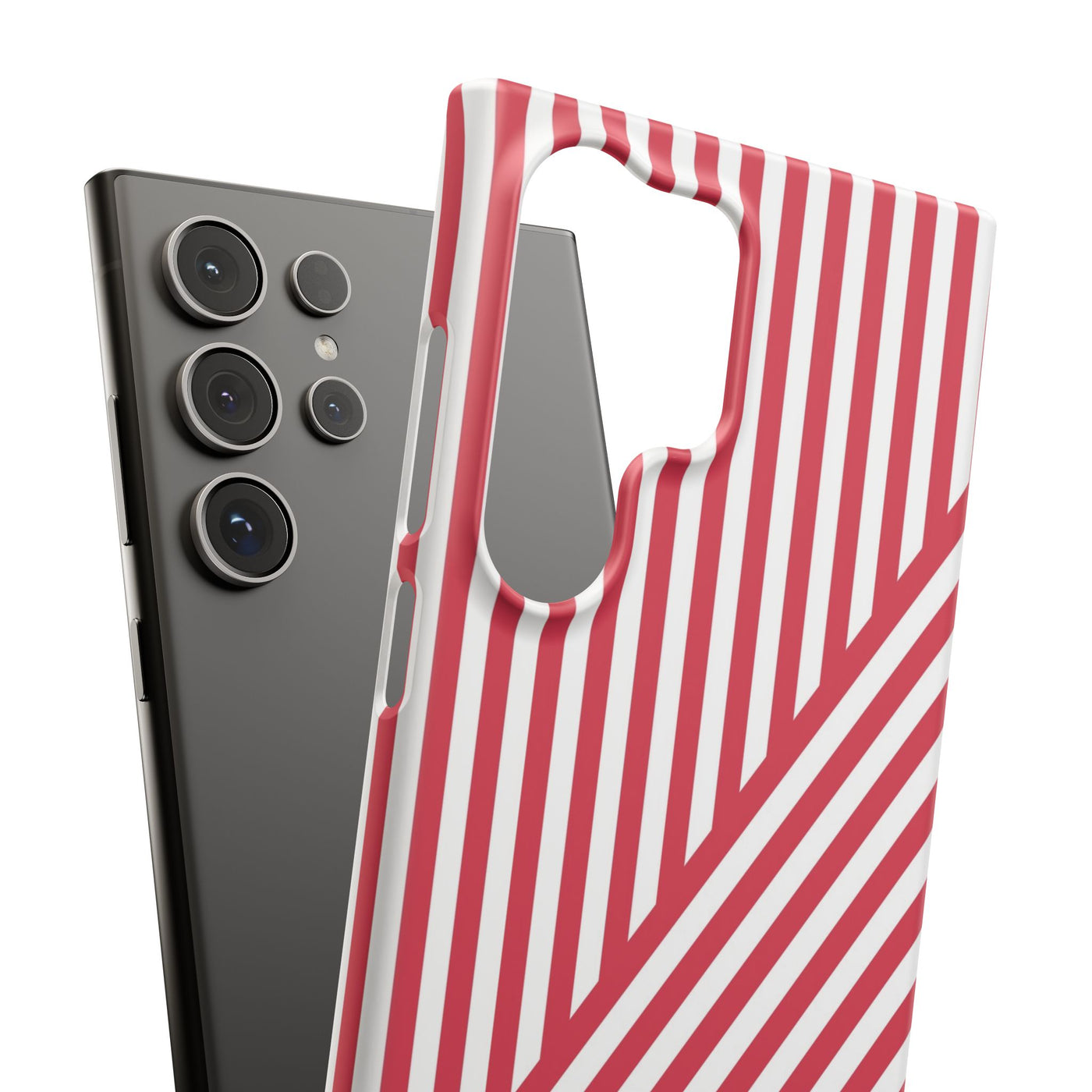 Aesthetic Winterberry Red Stripes Cute Phone Case Sleek Snap - For iPhone 17 Pro Max iPhone 16 Pro iPhone 15 Iphone 14 Plus 13 Pro 12 11 10 Gift - Studio40ParkLane